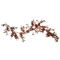 Northlight Orange Berry and Leaves Fall Harvest Garland Decorations 60"