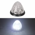 thumbnail image 2 of Clearance! Watermelon Side Marker Lights for Trucks Trailers–12V 24V LED Lights with Stainless Ring IP65 Multi Color Lens–Easy Install Vehicle Accessories for Semi Trucks Night Lights,White, 2 of 8