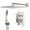 Brushed Nickel, variant on EDX Shower Faucet Set, 12 Inch Square Rainfall Shower Head and Handle Set, Wall Mounted, Pressure Balance Valve, Matte Black