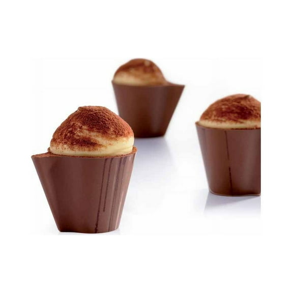 Martellato Polycarbonate "Half-Shell" Mold, Makes 24 Cup-Shaped Pieces