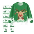 thumbnail image 2 of Staki Boy Christmas Pajamas Baby Boys Christmas and Holiday Kids 2 Piece Pajama Sets(Green,2-3 Years), 2 of 6