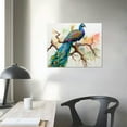 thumbnail image 3 of COMIO Peacock Wall Art Watercolor Peacock Pictures Wall Decor Aesthetic Peacock Canvas Prints Framed Modern Painting Artwork Home Office Decorations For Kitchen Bedroom Bathroom Living Room Framed, 3 of 4