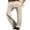 Khaki, variant on Mens Work Pants Men's Casual Pants Straight Leg Elastic High Waist Zipper Trousers with Pocket Solid Fashion Flat Front Trousers Classic Fit Business Work Suit Pants