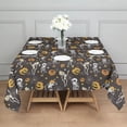 thumbnail image 3 of Dancing Skeletons Halloween Pattern Square Tablecloth,Waterproof Square Table Cover,Wipeable Spillproof Washable Table Cover for Home Kitchen Party Decor 60"x60"(152x152cm), 3 of 6