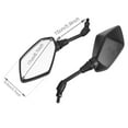 thumbnail image 2 of 1 Pair Motorcycle Mirrors Universal Rear View Side Mirror for Motorcycle, Motorbike, Black, 2 of 8