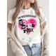 thumbnail image 2 of Camiseta informal de cuello redondo para mujer con estampado de corazón "Wednesday We Wear Pink", ligeramente elástica, manga corta, corte regular, ideal para cualquier temporada, ideal para San Valen, 2 of 8