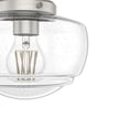 thumbnail image 3 of Hunter - Saddle Creek 1-light Brushed Nickel, Small Flush Mount Light, Dimmable, Schoolhouse Style, Schoolhouse Shaped, for Bedrooms, Kitchens, Dining, Living Rooms - 19049, 3 of 5