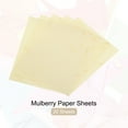 thumbnail image 7 of Uxcell Natural Fiber Mulberry Paper Sheets Tissue Washi Paper Design for DIY Craft Origami Card Making Light Yellow 6x8 Inch, 7 of 7