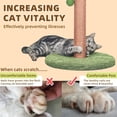 thumbnail image 4 of Cat Scratching Post 33 Inch Tall Cat Scratcher for Indoor Cats Adults,Small Cat Tree Tower Sisal Rope Kitten Scratch with Interactive Hanging Ball, 4 of 6