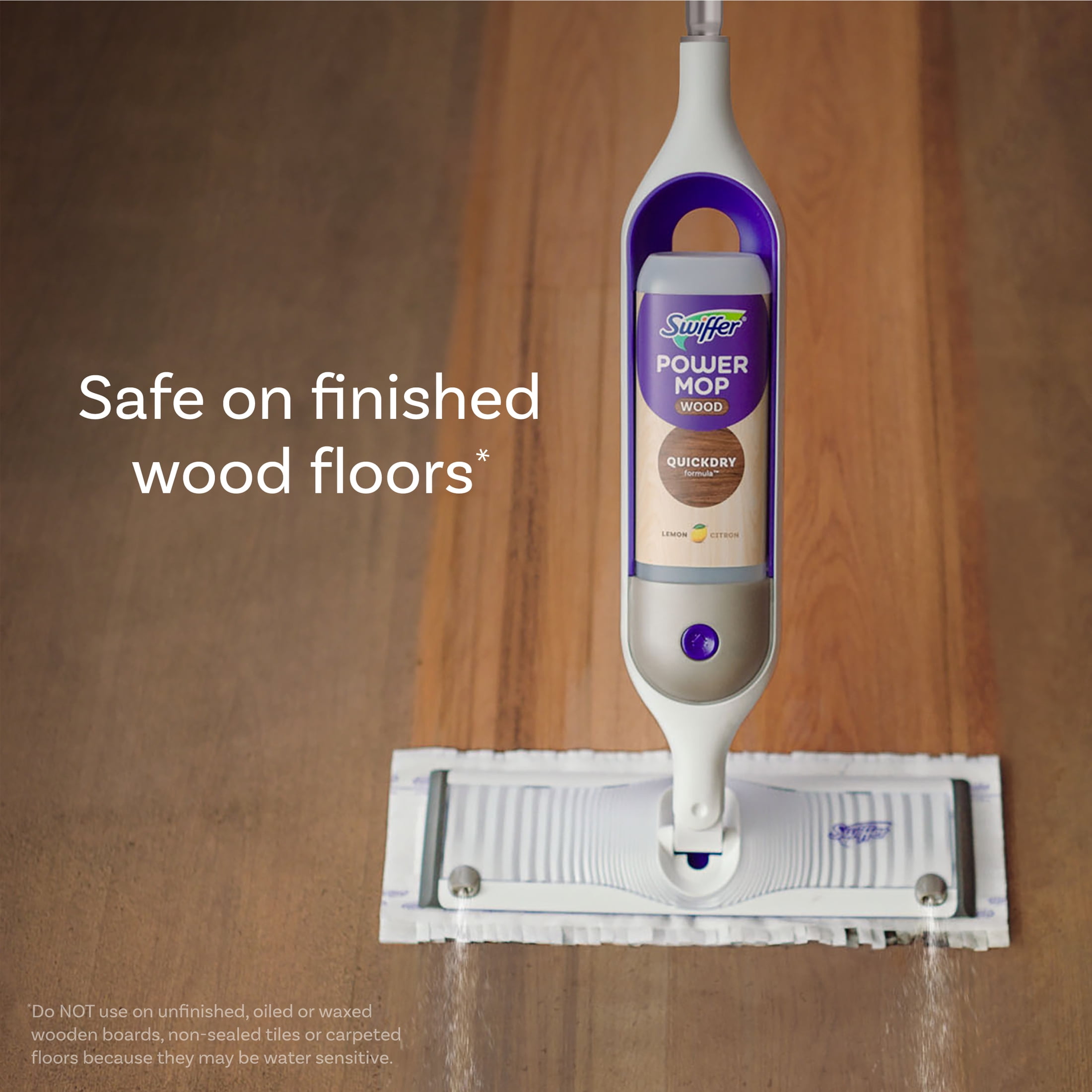 Swiffer PowerMop Wood Mopping Pad Refills for Floor Cleaning, 11 count