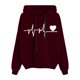 thumbnail image 1 of Gibobby Sudadera con Capucha para mujer Premium Love Print Slouchy Hoodie Sweatshirt Drawstring With Blouse Top （Vino， L), 1 of 3
