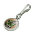 thumbnail image 2 of Sesame Street Vintage Oscar the Grouch Antiqued Charm Clothes Purse Suitcase Backpack Zipper Pull Aid, 2 of 5