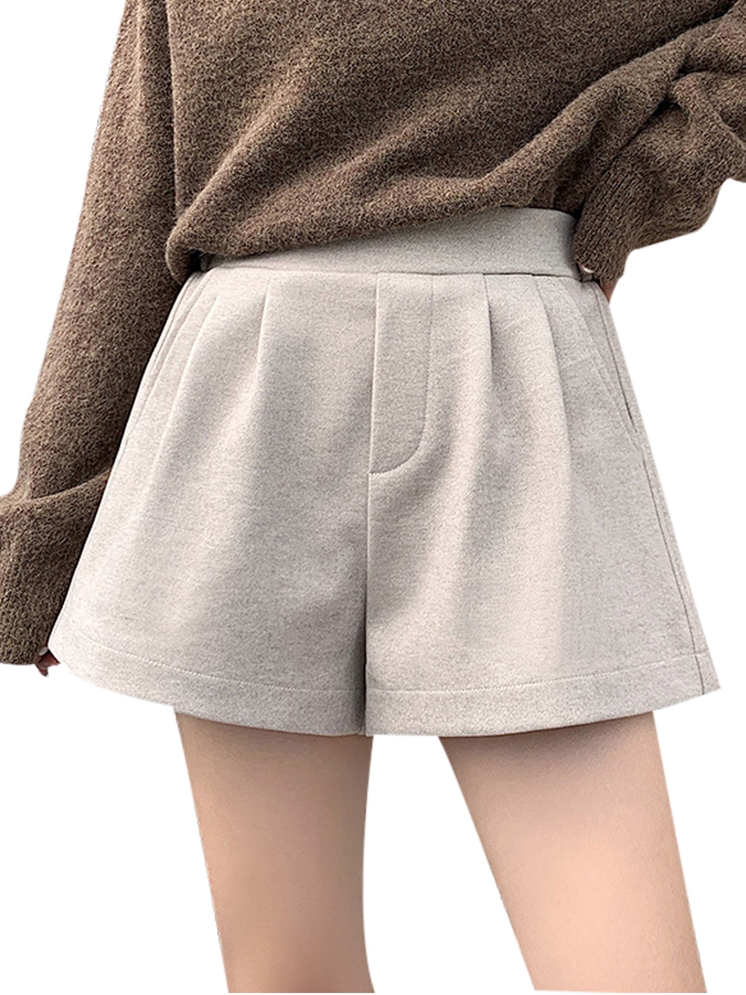Women's Shorts High Waisted Pants Wide 