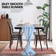 thumbnail image 2 of Silky Touch Chiffon Table Runner with Two Style Ribbon Ties - 10ft. Baby-Blue Table Runner, Wedding Table Runner 29 x 120 Inches, Great Runner for Halloween Party, Christmas Event & Elegant Dining, 2 of 5