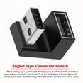 thumbnail image 6 of CY 10Gbps USB3.0 Male to Female Extension Power Data Video Adapter 360 Degree Up Opposite U Shape Back Angled, 6 of 7