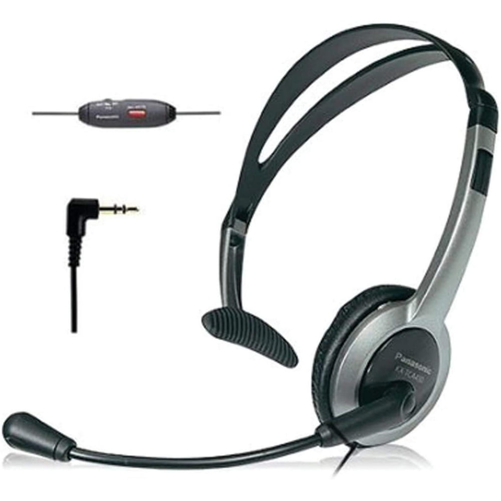 Panasonic KXTCA430 ComfortFit, Foldable Headset with Flexible NoiseCancelling Microphone and