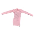 thumbnail image 4 of Ropa femenina a escala 1/6 para figura de acción de 12 pulgadas, elegante vestido corto en miniatura, ropa de moda coleccionable, vestido ajustado. Rosa, 4 of 8
