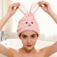 thumbnail image 1 of Uuiauoio Cute Rabbit-Shaped Hair Drying Towel, Soft Absorbent Dry Hair Cap, Absorbent Microfiber Hair Towel for Curly Long Hair for Women Girls, 1 of 6