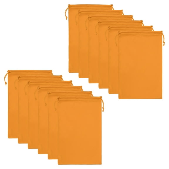 Uxcell Ski Goggle Bag, 12 Pack Microfiber Snow Goggles Case Sleeve, Orange