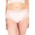 thumbnail image 3 of Women's Rhonda Shear 3903 Striped Mesh Detail Brief Panty (Black 1X), 3 of 3