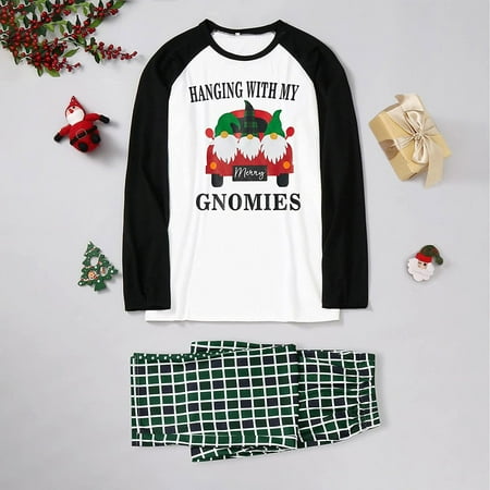 

Fiudx Christmas Men Dad Printed Blouse O-Neck Tops+Pants Xmas Family Matching Pajamas Set New 2178