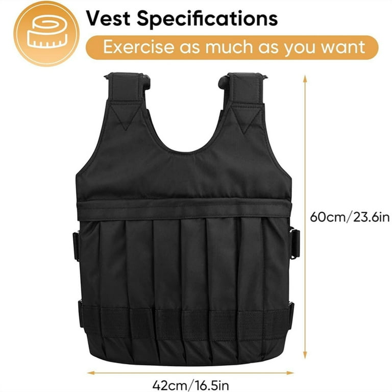 Adjustable 0-110 lbs Weighted Vest for Cardio, Strength Adjustable 0-110 lbs Weighted Vest for Cardio, Strength