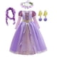 thumbnail image 1 of Disfraz de princesa Rapunzel para niñas, vestido de baile de malla de manga larga, vestido de graduación para niños, vestido de fiesta de Halloween, bata de cumpleaños, ropa 4T (Tag120) Gao Jinjia LED, 1 of 2