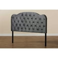thumbnail image 5 of Baxton Studio Clovis Modern and Contemporary Grey Velvet Fabric Upholstered Queen Size Headboard,Wholesale Interiors, 5 of 7