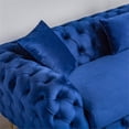 thumbnail image 7 of Jordyn Mid Century Luxury Chesterfield Velvet Living Room Couch in Navy Blue, 7 of 7