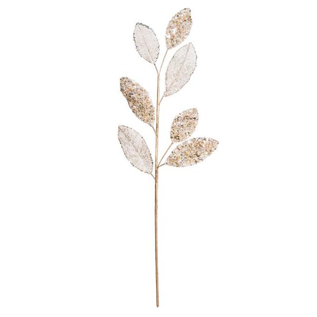 Vickerman OF180808 20 in. Gold Mesh Apple Leaf Spray, 3 per Bag