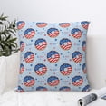 thumbnail image 4 of Wukai Donut with the USA Fag Premium Polyester Fleece Pillow Covers with Hidden Zipper Closure,Luxuriously Soft and Durable-12"x12", 4 of 7