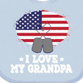 thumbnail image 4 of Inktastic I Love My Grandpa Military Grandson Boys or Girls Baby Bib, 4 of 4