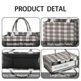 thumbnail image 4 of Large Capacity Tote Bag,Brown and White Checkerboard Checkered Pattern Handbag Fashion Luxury Tote Bag,15.7"x13"x 5.1" Inches,Laptop Compatible, 4 of 6