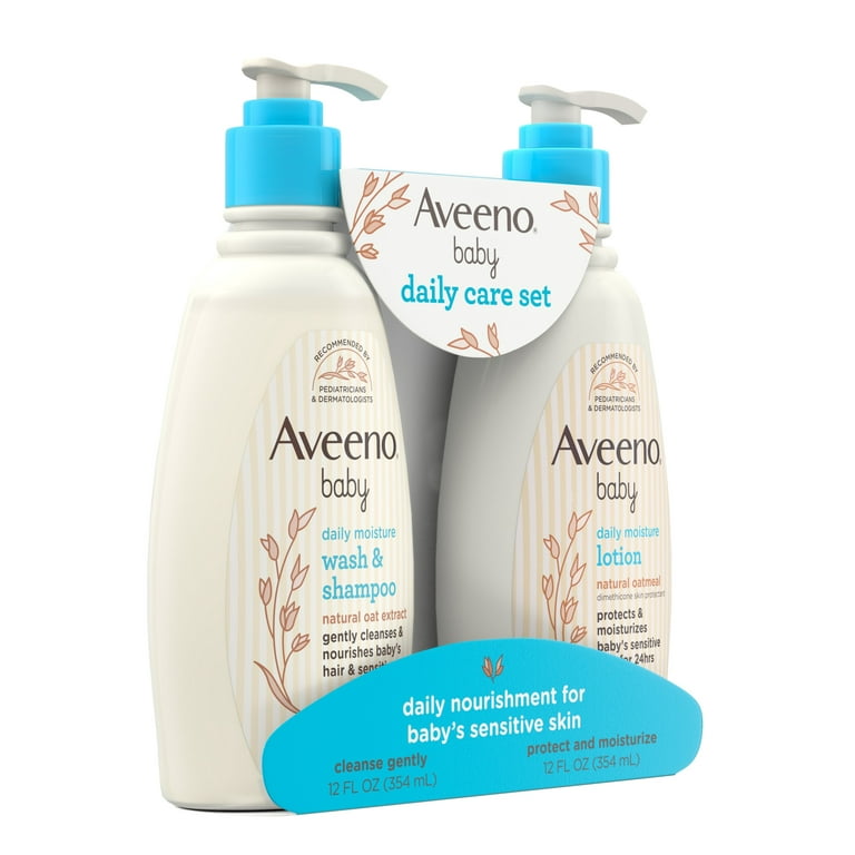 Aveeno Baby Daily Care Gift Set, Baby Wash & Shampoo & Lotion, 2 items 