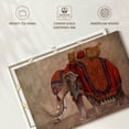 thumbnail image 6 of Elephant Stock Ceremonial Elephants I Wall Art - Horizontal Canvas Wall Art - Living Room Wall Decor - Animal Canvas - Red And Beige Decor By Elizabeth Medley - 51" x 34", 6 of 8