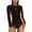 Black-coral Splice, variant on Charmo Women Color Blocked Swim Shirts Long Sleeve Rash Guard UPF 50+ UV Swimsuit Top