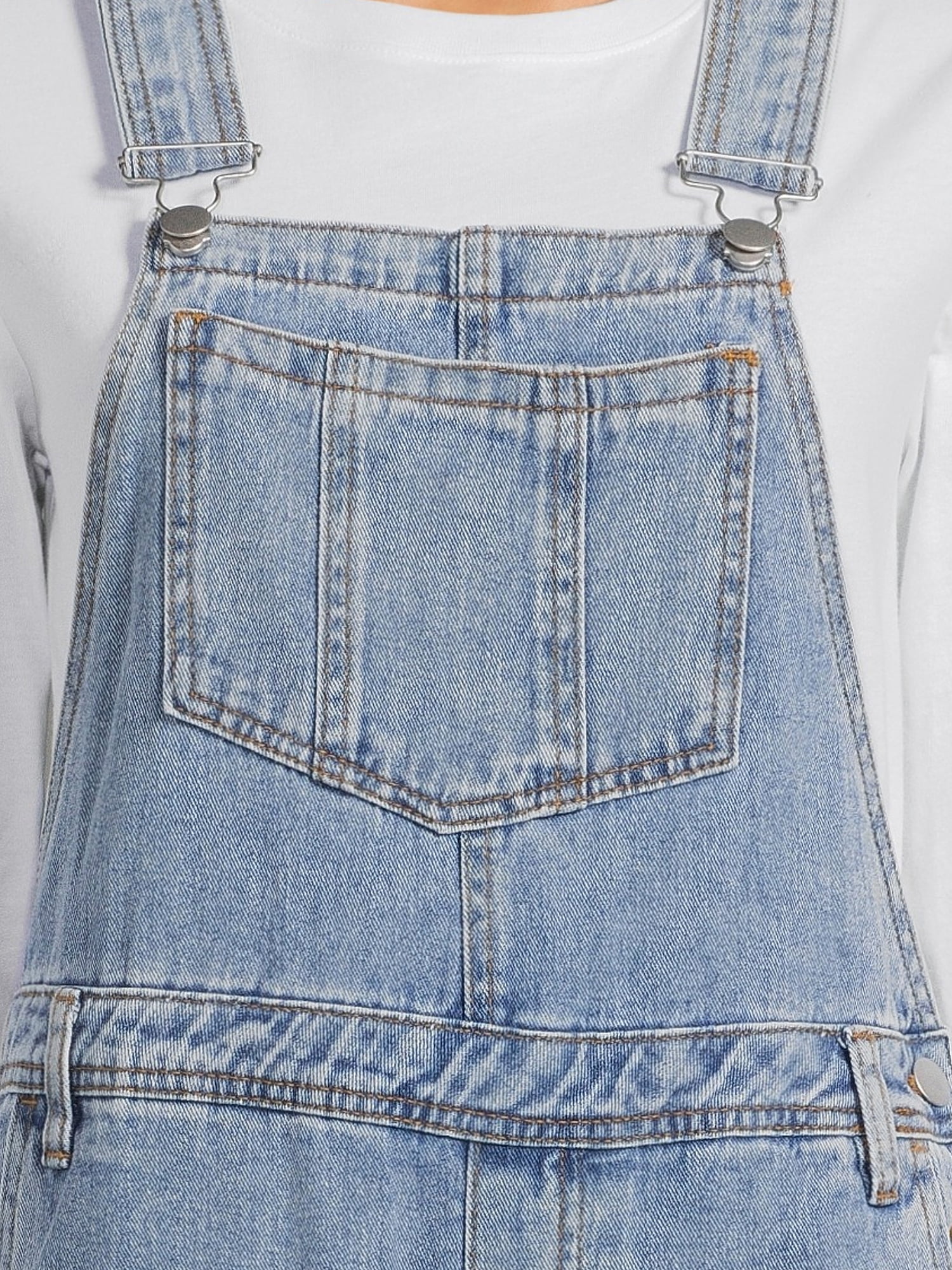 No Boundaries Juniors' Wide Leg Overalls