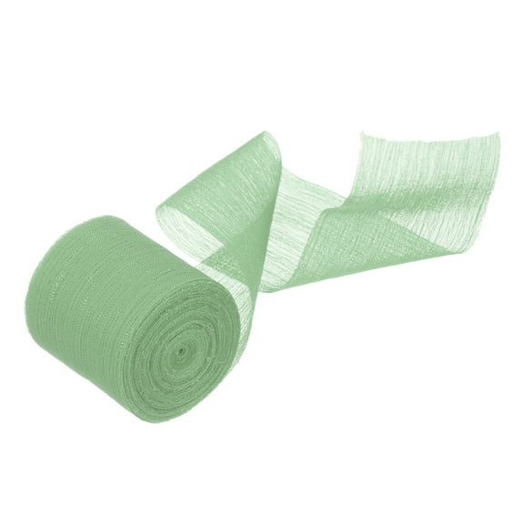 Chiffon Ribbon, 1-1/2 Inch x 5.5 Yard Silk Satin Ribbon, Shinny Silk Ribbon Fabric, Light Green