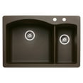 thumbnail image 2 of Blanco 441282-3 Diamond 22" X 33" Double-Basin Granite Drop-In Or Undermount 3-Hole Residential Kitchen Sink, Available in Various Colors, 2 of 2