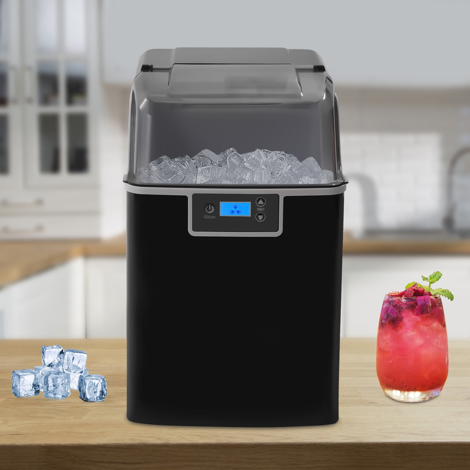 Miumaeov Ice Maker Countertop, Portable Compact Ice Maker Machine with
