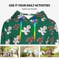 thumbnail image 4 of Wukai Gingerbread Snowman Cookies Print Womens Hoodies Fleece Sweatshirts Long Sleeve Sweaters Pullover Fall Outfits Winter Clothes-XX-Large, 4 of 7