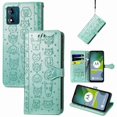 thumbnail image 1 of Funda Cartera FOXDOCK para MOTO E13 , Flip PU con Relieve de Gatos y Perros, Tarjetero y Soporte, 1 of 6
