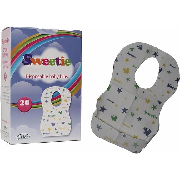 Sweetie DISPOSABLE BABY BIBS 20 PCS