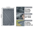thumbnail image 5 of Lightweight and portable double inflatable mattress, perfect for outdoor camping and overnight stays. It features a built-in foot pump for quick inflation. Gray color, 5 of 6