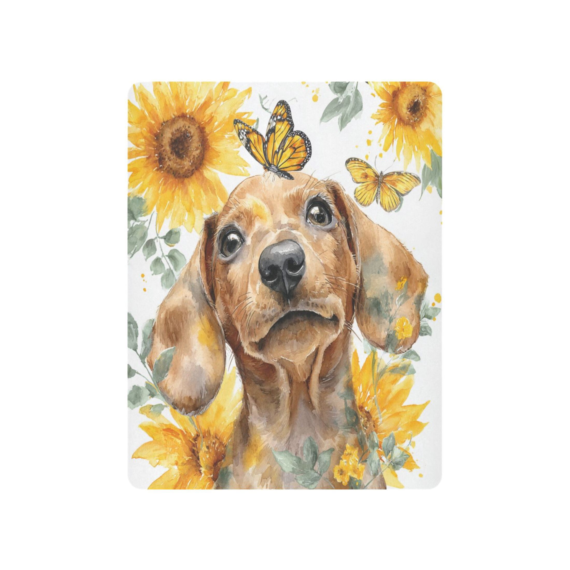 Baby Essentials 52”x 28”- Standard Cotton-like Modal Elastic- Sausage Dog Puppy Design Crib Sheets for Newborns and Toddlers
