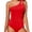 Color 02, variant on Top-kevin One Shoulder Swimsuit with Tummy Control & Keyhole Detail by Holipick