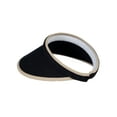 thumbnail image 4 of Top Headwear 2 Tone Cotton Clip On Visor 3 Inch Wide Brim Black/Khaki, 4 of 4