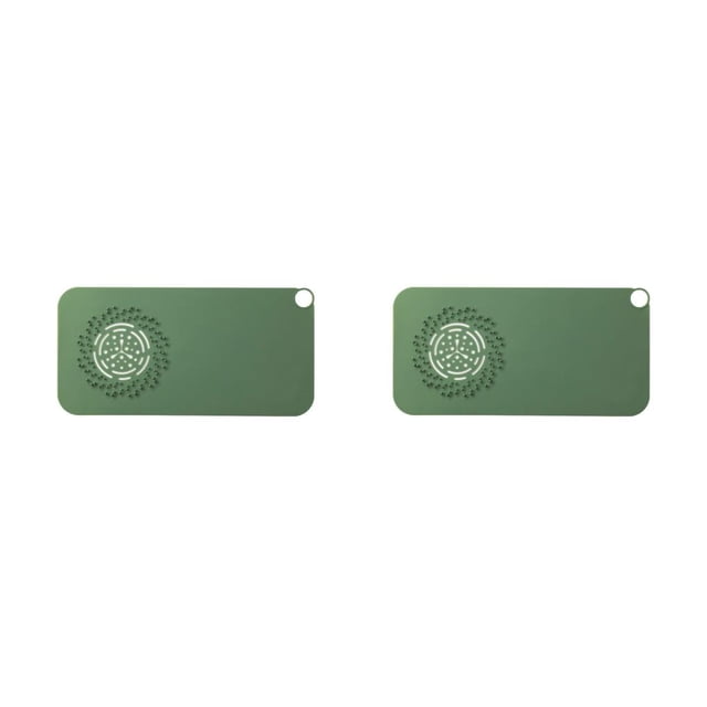 Bearachild Colector de pelo para baño, ducha, inodoro, cubierta de drenaje para el suelo, tapón de agua reutilizable para el hogar, reemplazo de Verde oscuro 2piezas