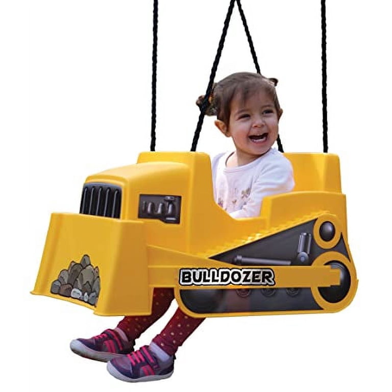 M&M Sales Enterprises Bulldozer Toddler Swing, Yellow, Plastic