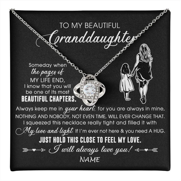 To My Beautiful Granddaughter Necklace From Grandma Always Love You Granddaughter Birthday Graduation Christmas Customized Gift Box Message Card